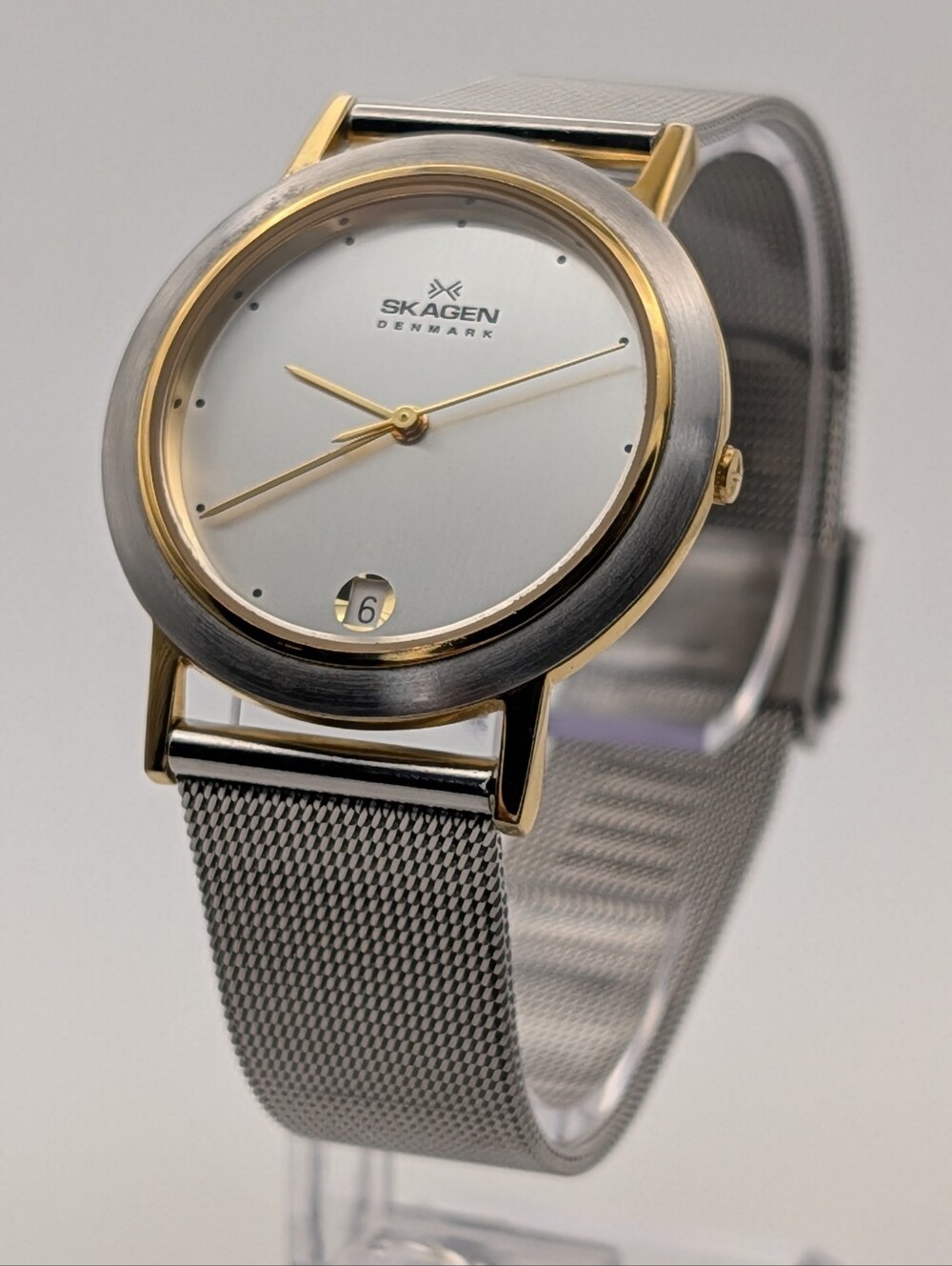 Skagen Two-Tone Mesh Bracelet Watch - Silver & Gold